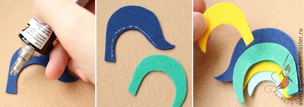 Шьем петуха из фетра