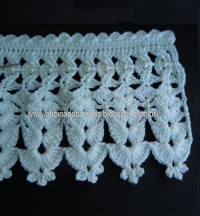 Кайма крючком с бисером в картинках. Кайма крючком с бисером в картинках.