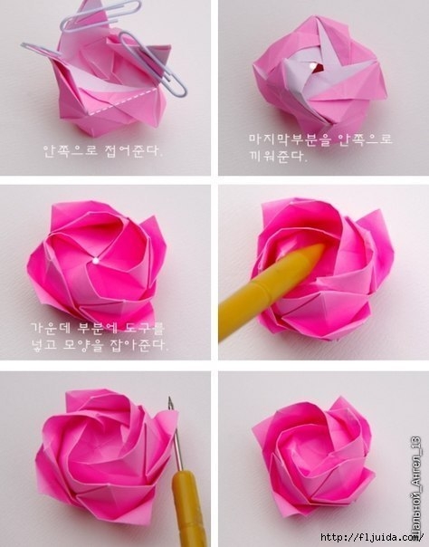 Шикарные розы в технике оригами
