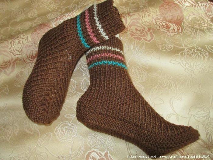 Носки на 2-х спицах от Надежды Токаренко