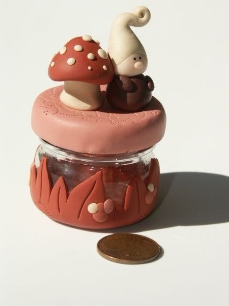 Декор банок полимерной глиной