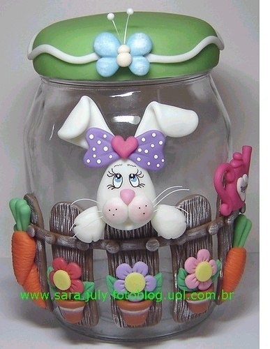 Декор банок полимерной глиной