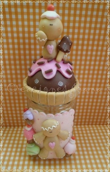 Декор банок полимерной глиной