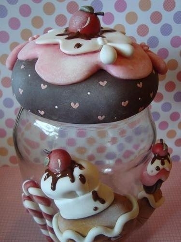 Декор банок полимерной глиной