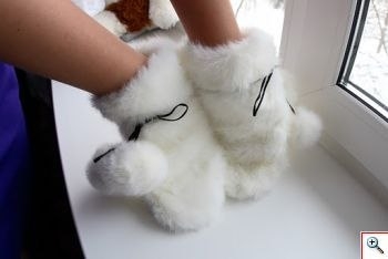 Шьем варежки из искусственного меха