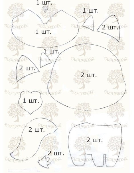 Лисенок из фетра