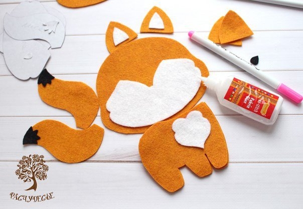 Лисенок из фетра