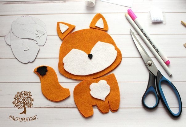 Лисенок из фетра