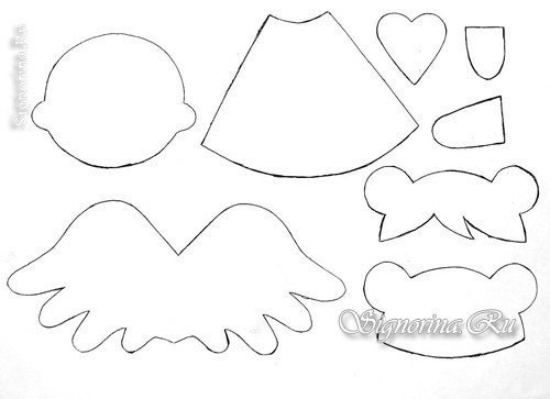 Ангелочек из фетра