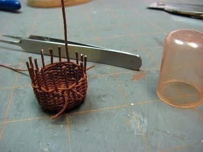 Плетем мини корзинку