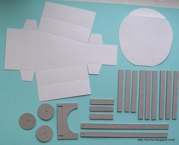 Садовая тележка из картона Садовая тележка из картона