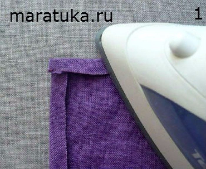 Обработка прямого угла срезов ткани