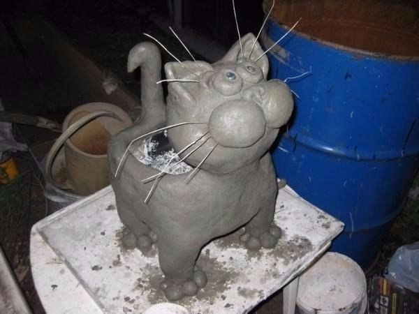 Садовый горшок Котик из пластиковой бутылки Садовый горшок Котик из пластиковой бутылки