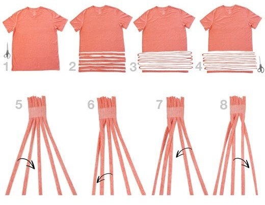 Обруч из старой футболки