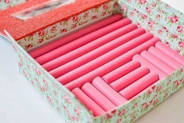 Шкатулка для украшений из бигуди для волос