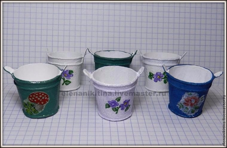 Мастер-класс: эмалированное ведро в миниатюре