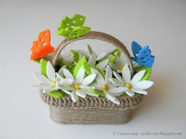 Корзинка-упаковка из ванночки от плавленного сыра..