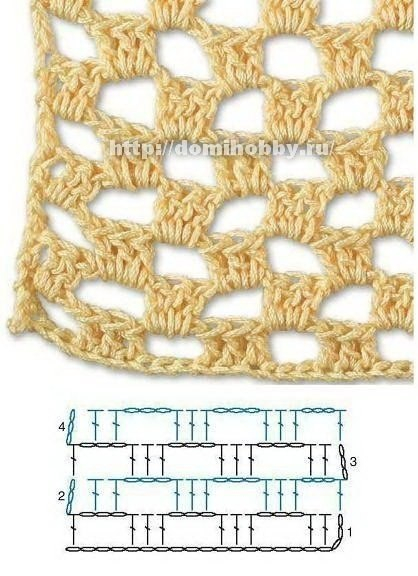 Узоры крючком для вязания летних вещей