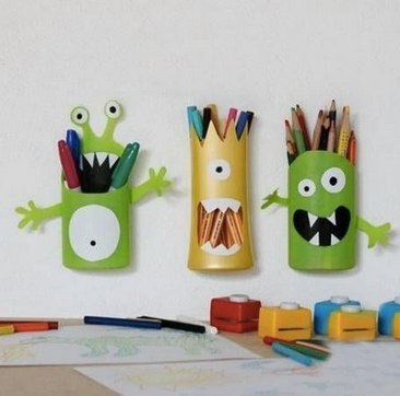 Забавные монстрики-органайзеры из подручных средств