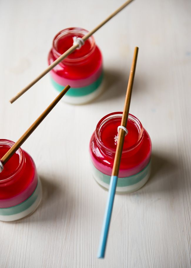 Ароматные слоеные свечки 