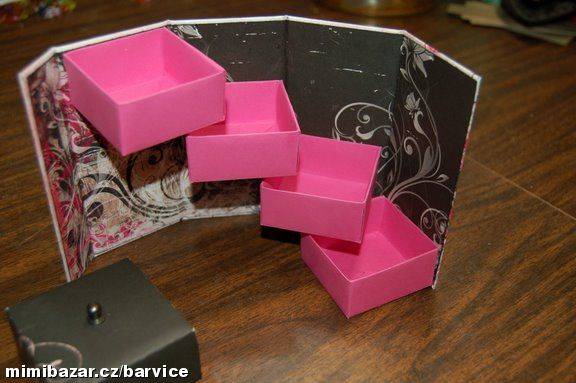 Многоярусная коробочка из картона