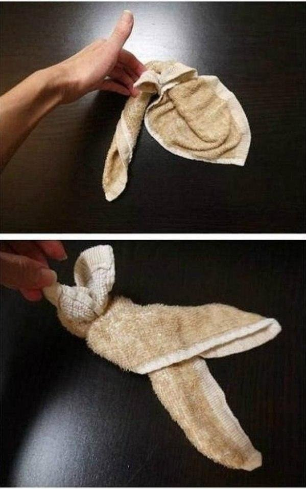 Зайчики из полотенец Зайчики из полотенец