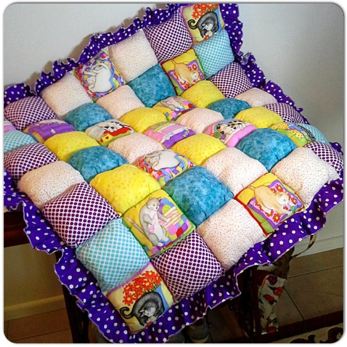 Детское одеяло в технике «Bubble Quilt»