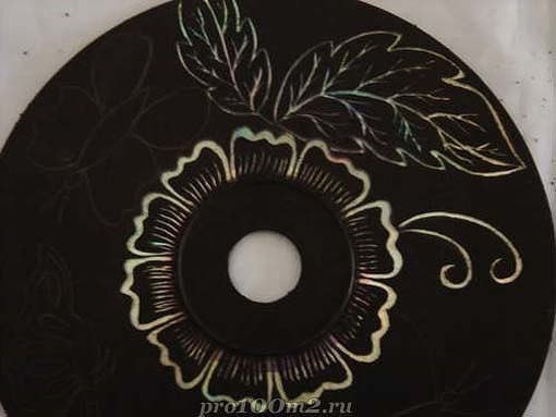 Украшение стен из СД-дисков.