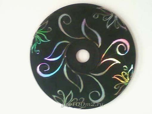 Украшение стен из СД-дисков.