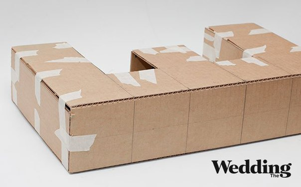 Буквы из картона и ниток для декора