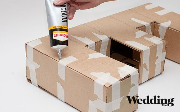 Буквы из картона и ниток для декора