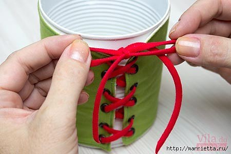 Органайзер из жестяной банки своими руками