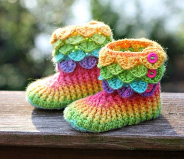 Вяжем теплые тапочки