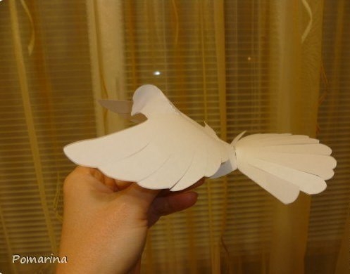Голубь из бумаги. Мастер-класс