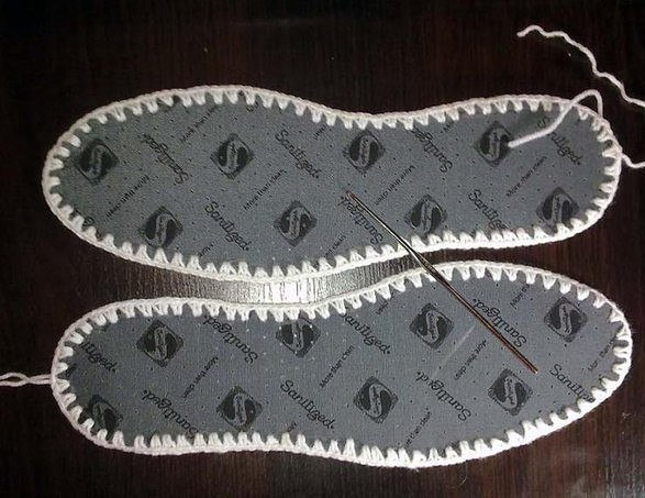 Домашние тапочки крючком