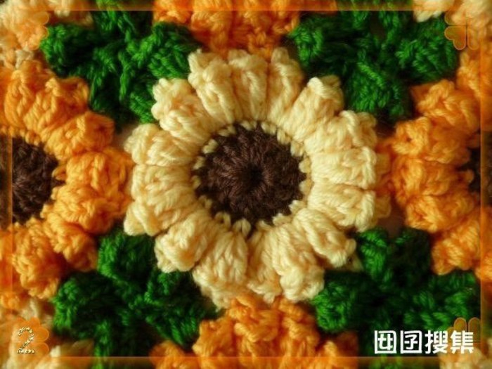 Красивый коврик из цветов