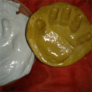 Объёмные детские слепки ножек и ладошек