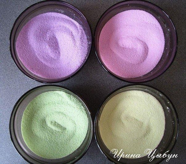 Цветной песок для декора