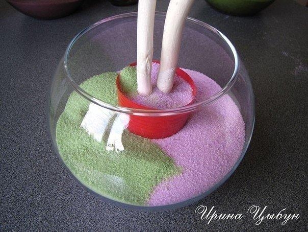 Цветной песок для декора