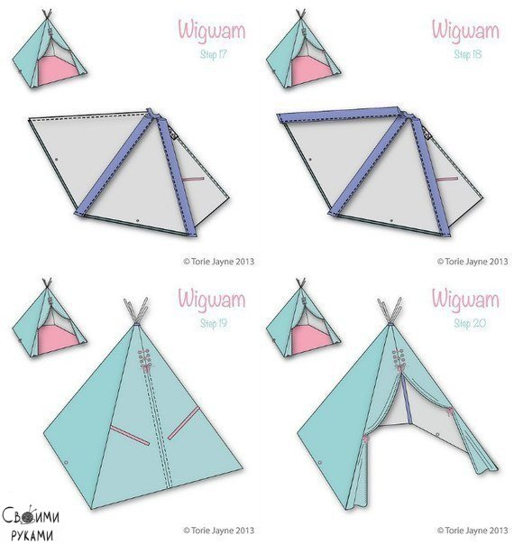 Вигвам для деток своими руками