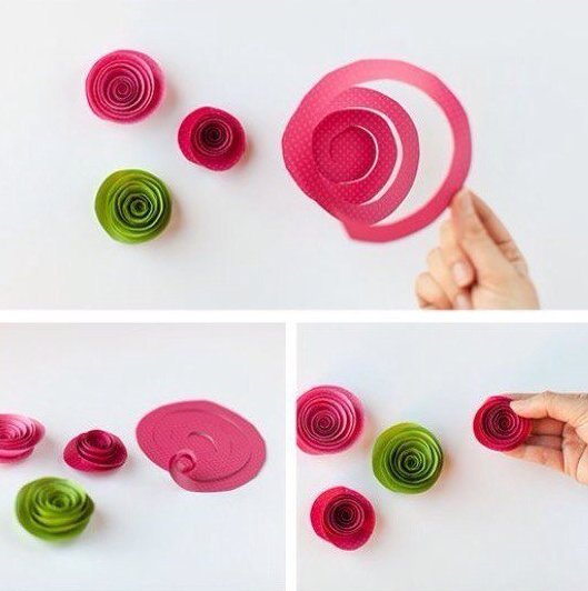 Очень простая техника создания цветов из бумаги