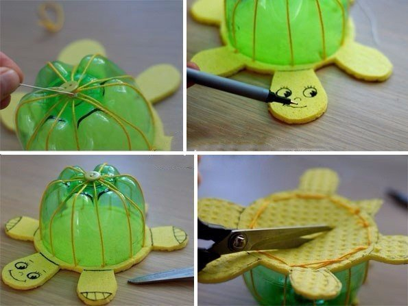 Самодельные копилки из пластиковых бутылок