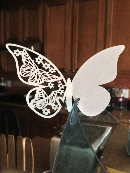 Карточки на бокалы Бабочки