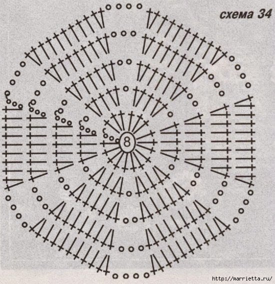Разноцветный плед крючком шестиугольными мотивами