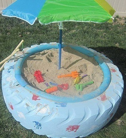 Идеи применения покрышек в саду