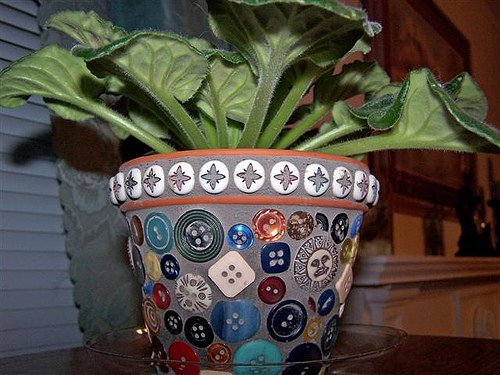 Декор цветочных горшков в интерьере