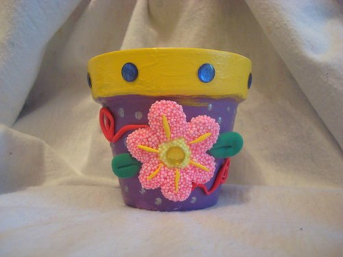 Декор цветочных горшков в интерьере