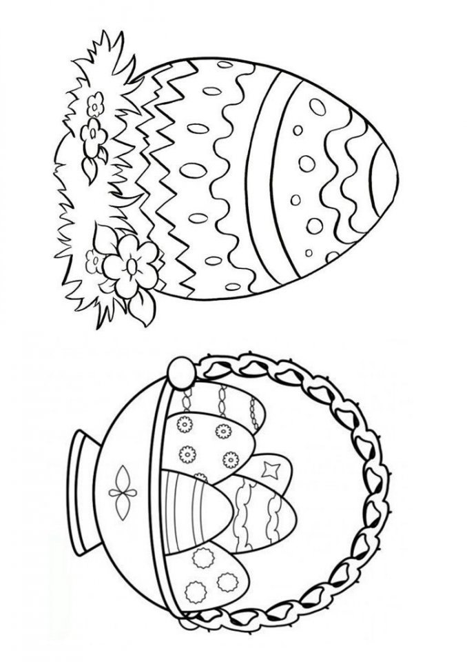 Пасхальные раскраски