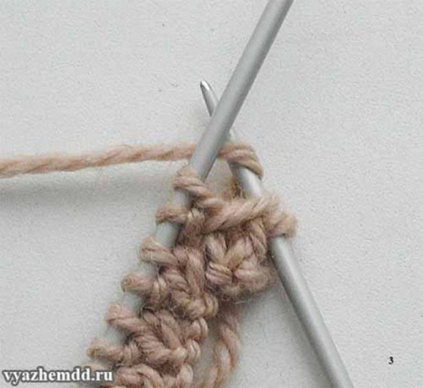 Интересная резинка спицами Интересная резинка спицами