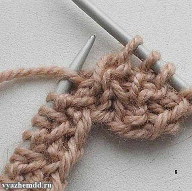 Интересная резинка спицами Интересная резинка спицами